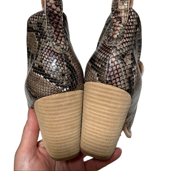 Jeffrey Campbell Rosalee Taupe Snake Bootie NEW 10 - Picture 4 of 6
